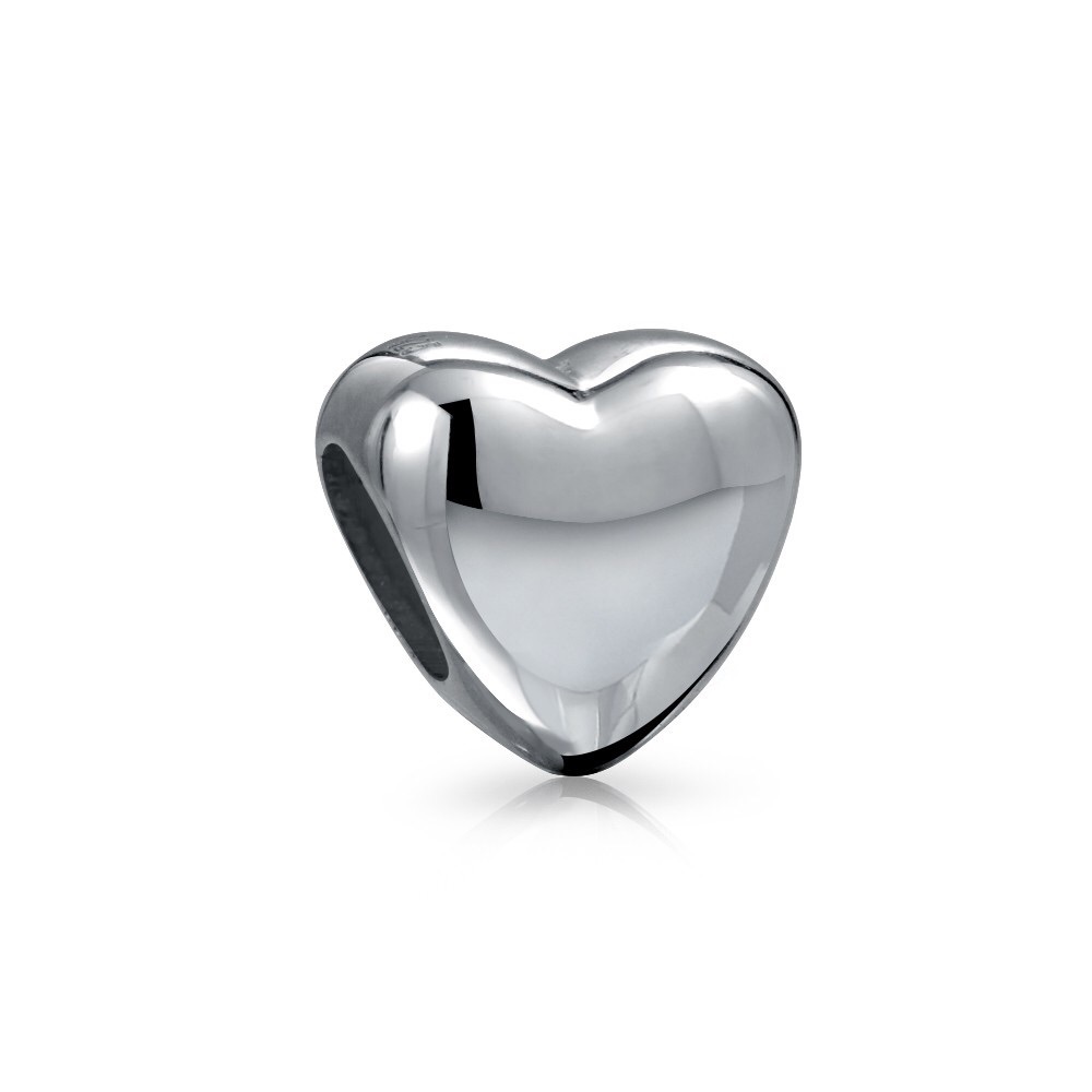 Authentic Solid Heart Pandora Silver Charm - image 1